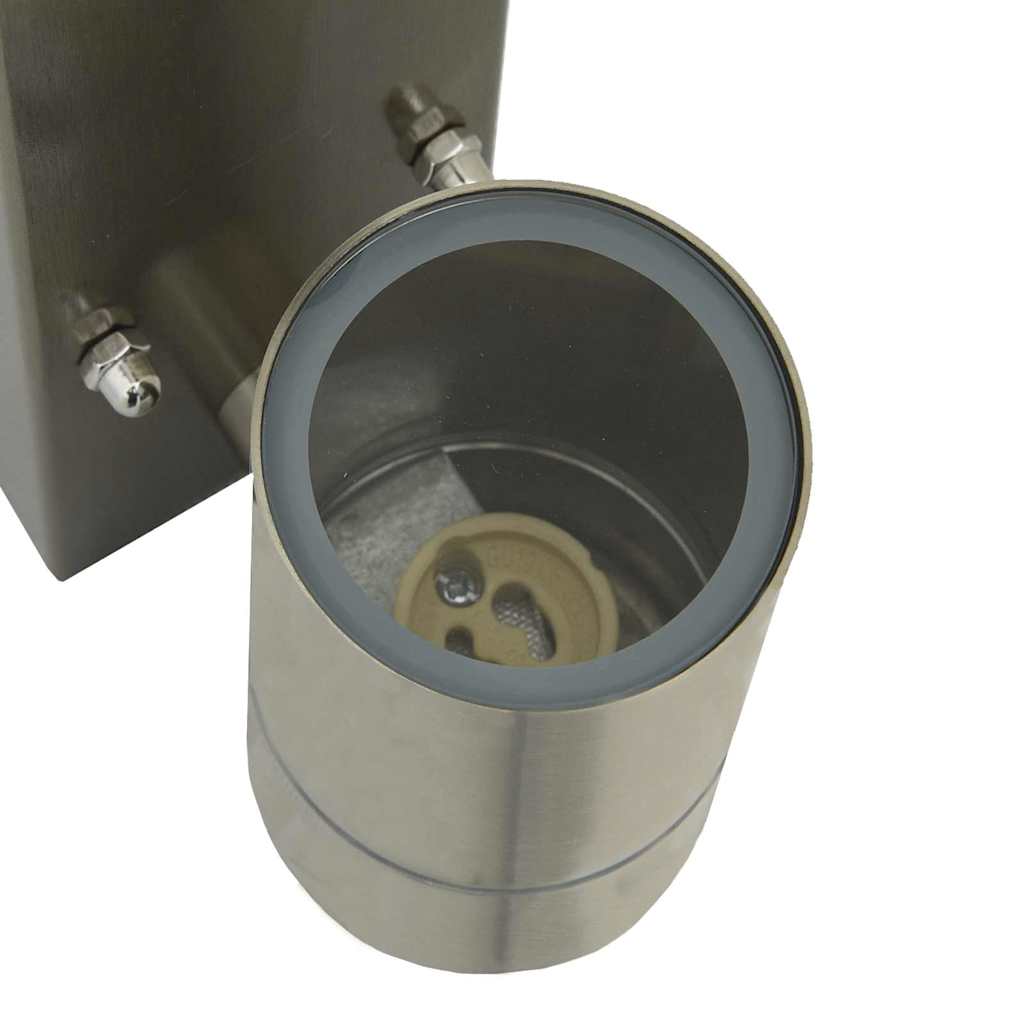 Vonkajšie Nástenné Svetlá 2 Pcs Strieborná 6.5 X 10.5 X 16 Cm