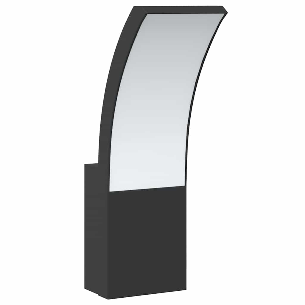 Vonkajšie Led Nástenné Svietidlá 2 Ks Čierne Liaty Hliník Čierna