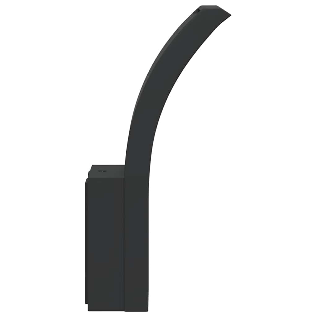 Vonkajšie Led Nástenné Svietidlá 2 Ks Čierne Liaty Hliník Čierna