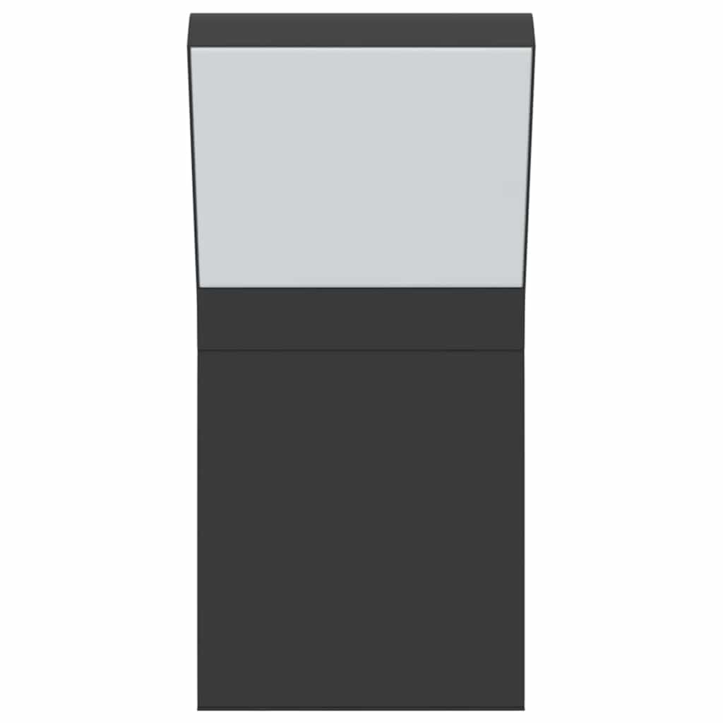 Vonkajšie Led Nástenné Svietidlá 2 Ks Čierne Liaty Hliník Čierna