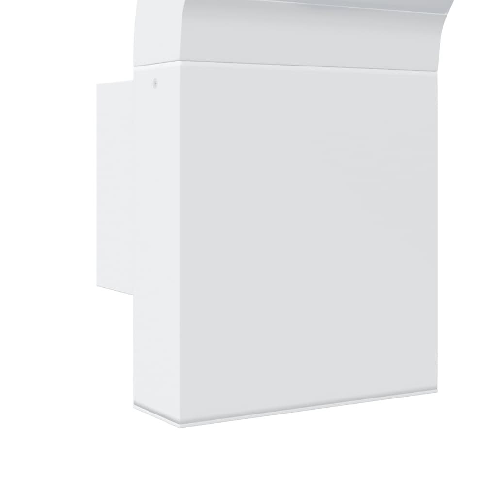 Vonkajšie Led Nástenné Svietidlo Biele Liaty Hliník Biela