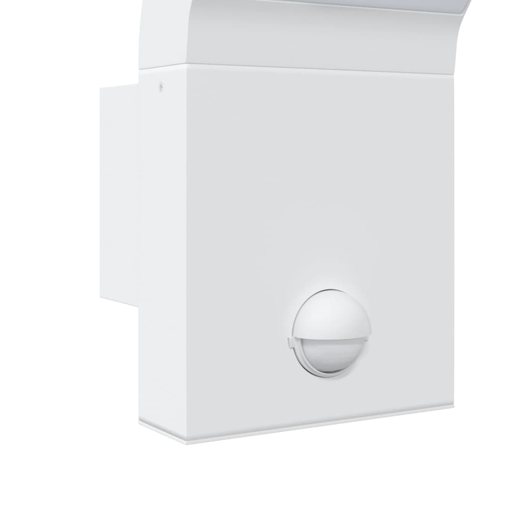 Vonkajšie Led Nástenné Svietidlo So Senzorom Biele Liaty Hliník Biela