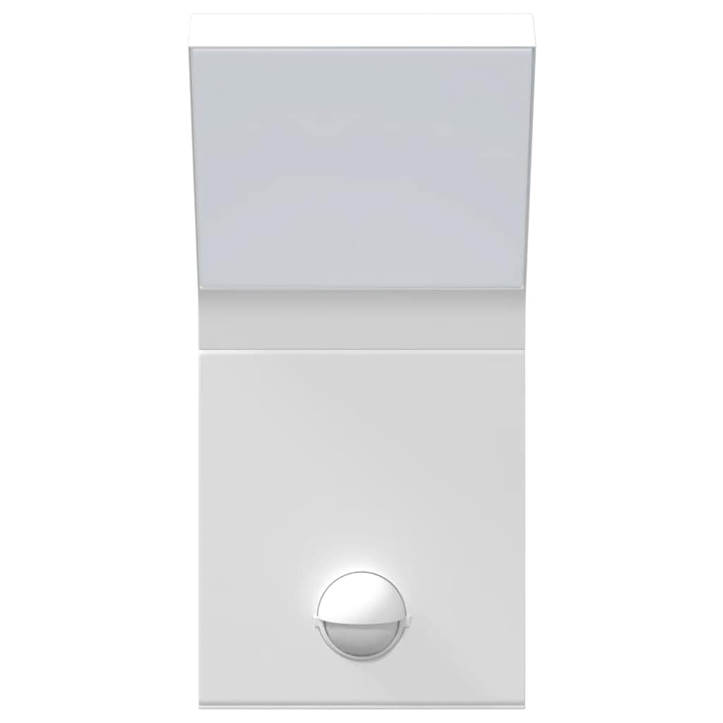 Vonkajšie Led Nástenné Svietidlá Senzor 2 Ks Biele Liaty Hliník Biela