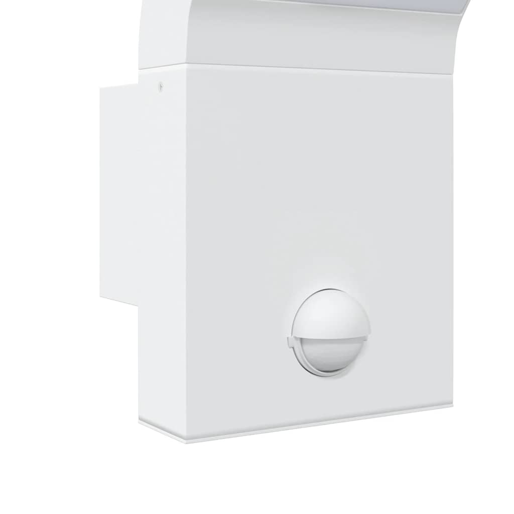 Vonkajšie Led Nástenné Svietidlá Senzor 2 Ks Biele Liaty Hliník Biela