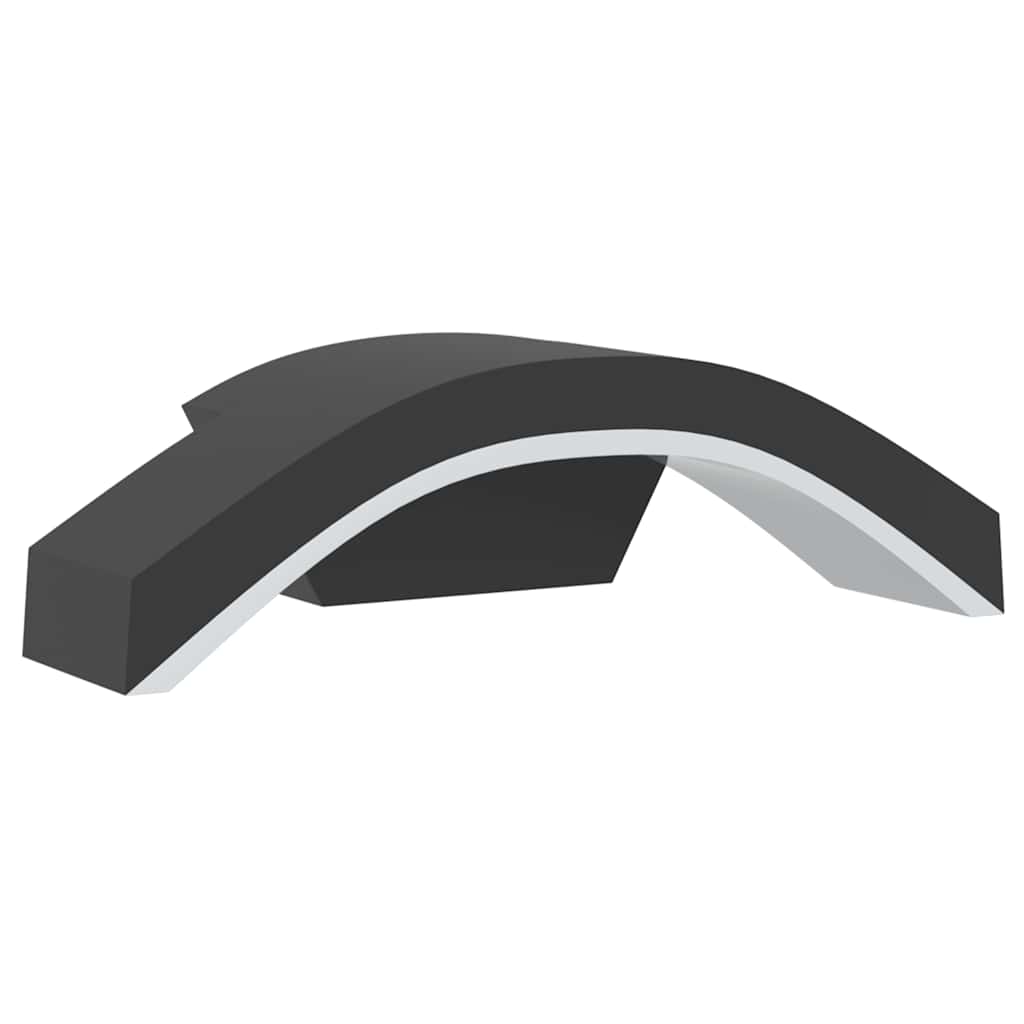 Vonkajšie Led Nástenné Svietidlá 2 Ks Čierne Liaty Hliník Čierna