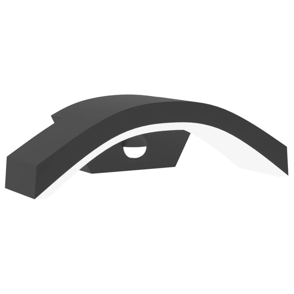 Vonkajšie Led Nástenné Svietidlo Senzor Čierne Liaty Hliník Čierna