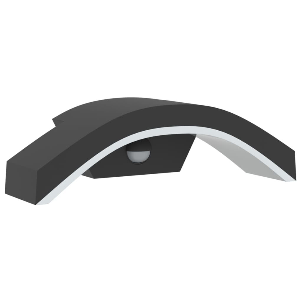 Vonkajšie Led Nástenné Svietidlá 2 Ks Čierne Liaty Hliník Čierna