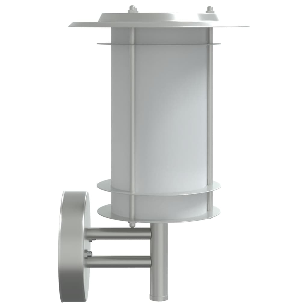 Vonkajšie Nástenné Svetlo Strieborné Nehrdzavejúca Oceľ Strieborná