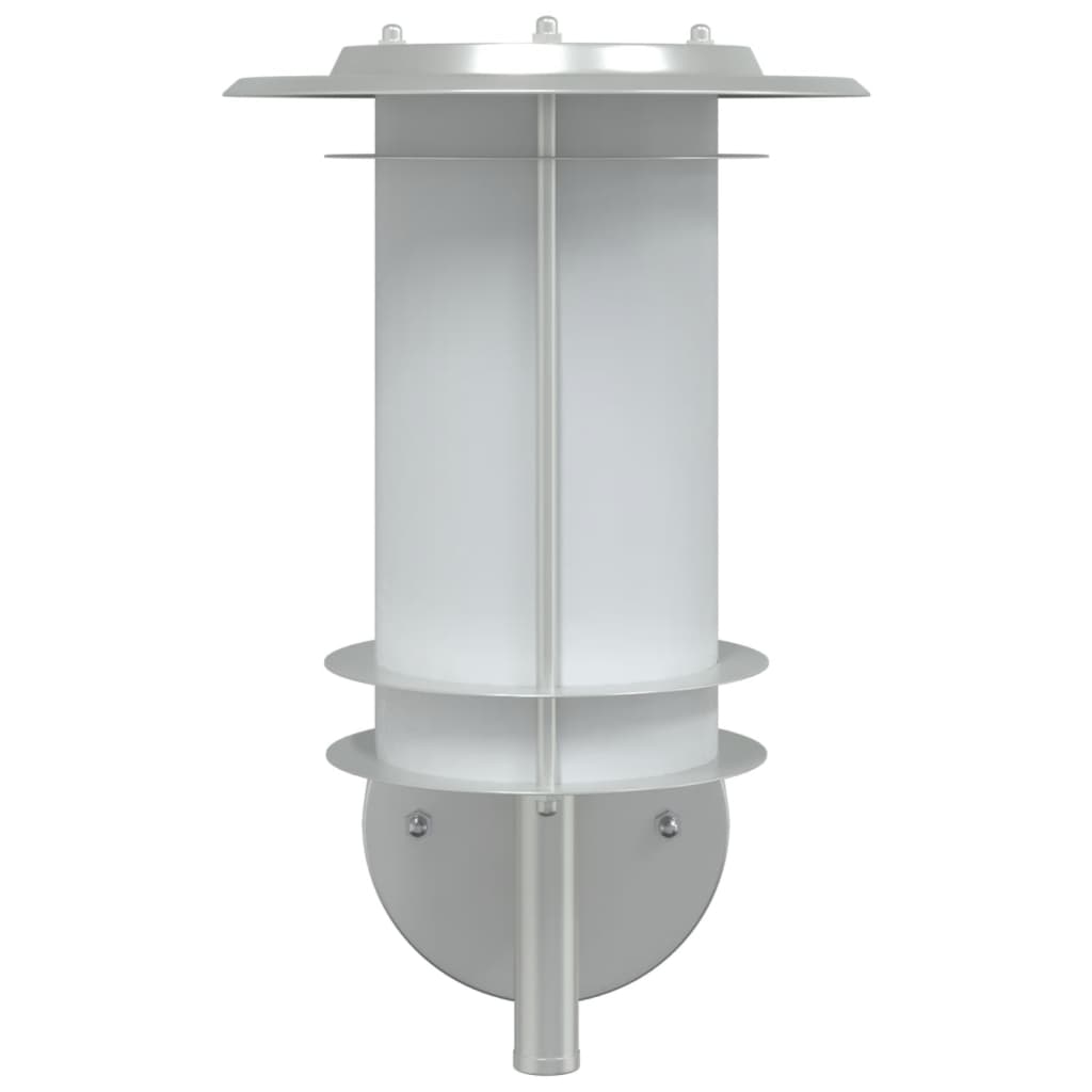 Vonkajšie Nástenné Svetlá 2 Ks Strieborné Nehrdzavejúca Oceľ Strieborná