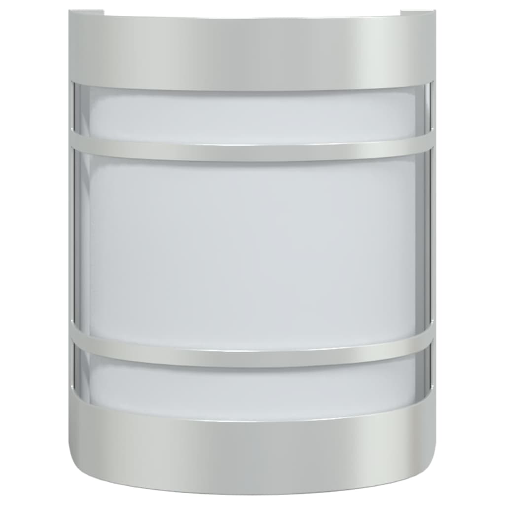 Vonkajšie Nástenné Svetlá 2 Ks Strieborné Nehrdzavejúca Oceľ Strieborná