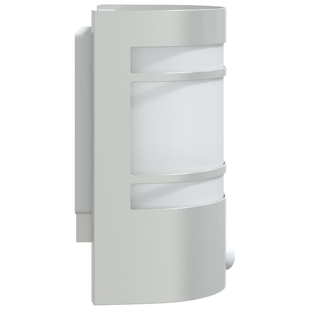 Vonkajšie Nástenné Svetlá Senzor 2 Ks Strieborné Nerezová Oceľ Strieborná