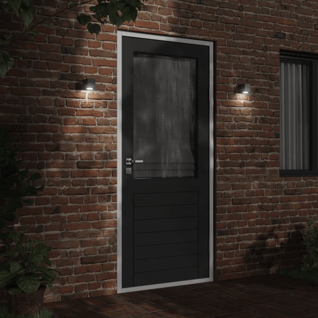 Vonkajšie Nástenné Svietidlá 2 Ks Čierne Liaty Hliník