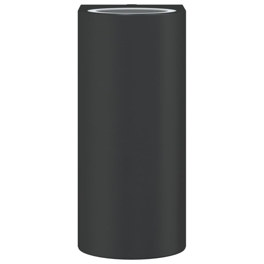 Vonkajšie Led Nástenné Svietidlo Čierne Liaty Hliník