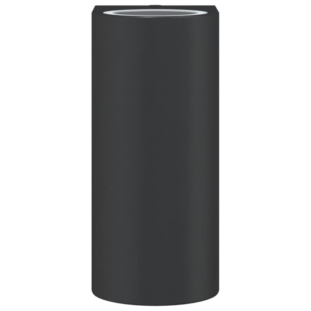 Vonkajšie Nástenné Svietidlá 2 Ks Čierne Liaty Hliník