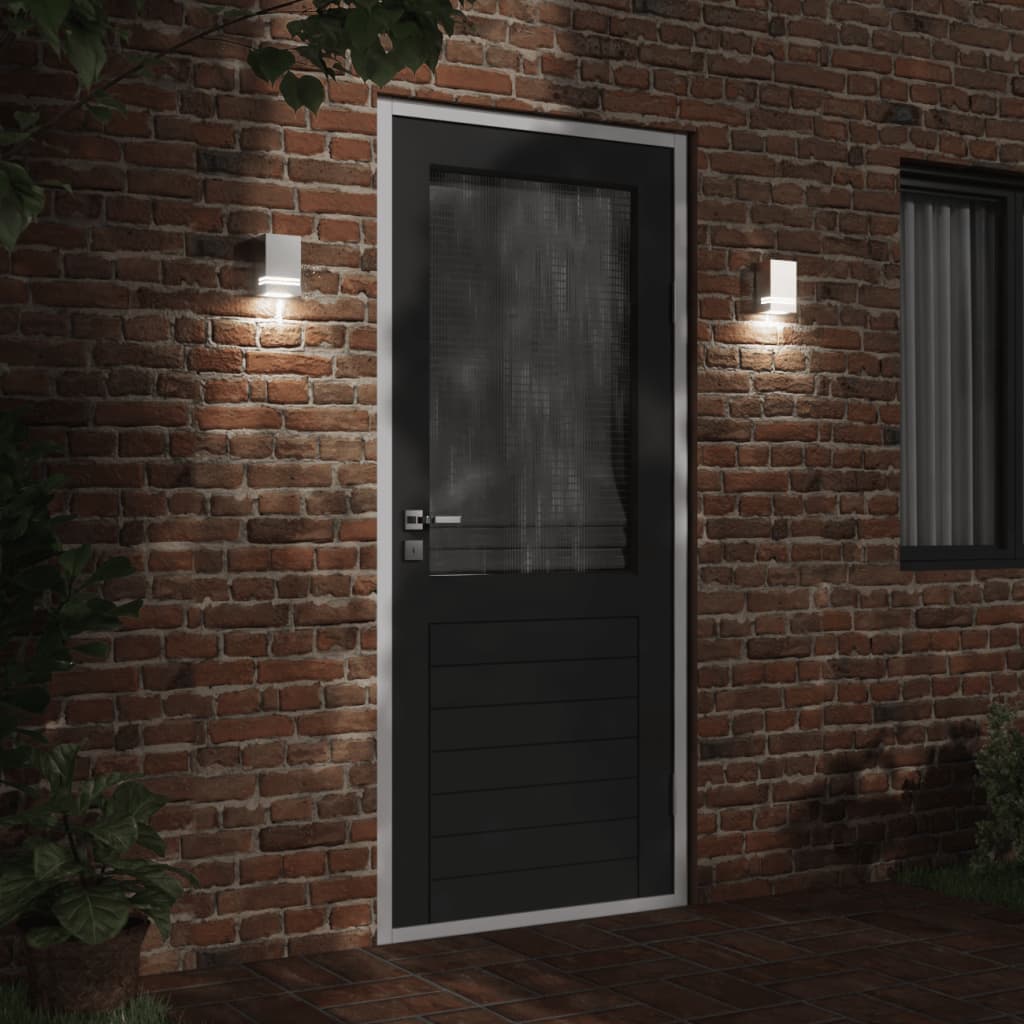 Vonkajšie Nástenné Svetlo Strieborné Nehrdzavejúca Oceľ