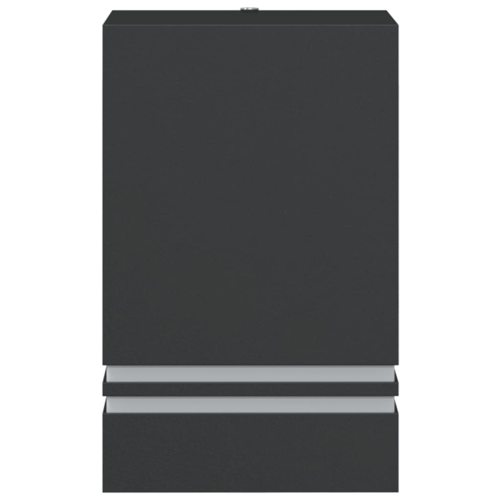 Vonkajšie Nástenné Svetlo Čierne Nehrdzavejúca Oceľ