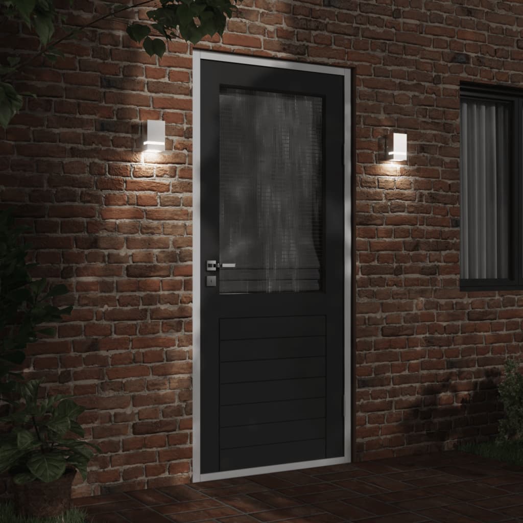 Vonkajšie Nástenné Svetlo Strieborné Nehrdzavejúca Oceľ Strieborná