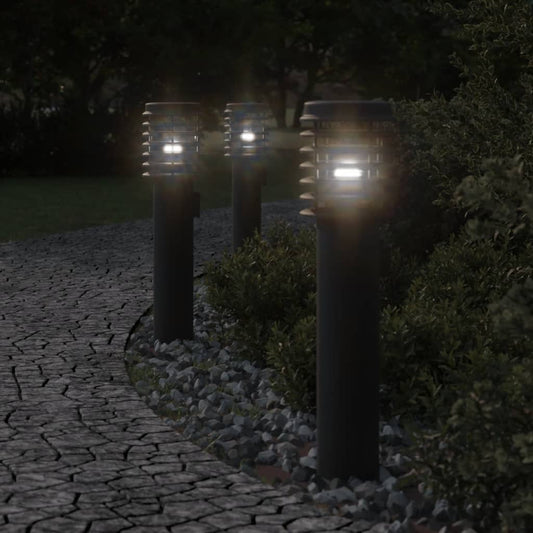 Vonkajšia stojaca lampa čierna 60 cm nehrdzavejúca oceľ