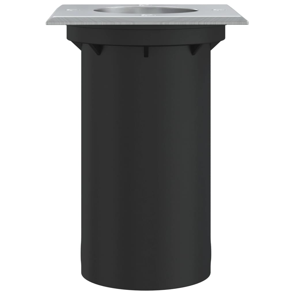 Vonkajšie Zemné Svetlo Štvorec Čierne 10,5X10,5 Cm Liaty Hliník