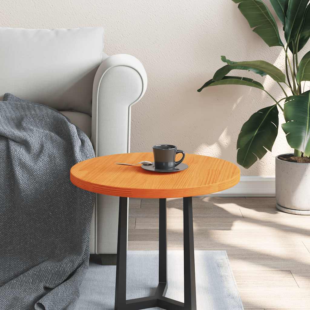 Stolová Doska Ø30X2,5 Cm Masívna Borovica