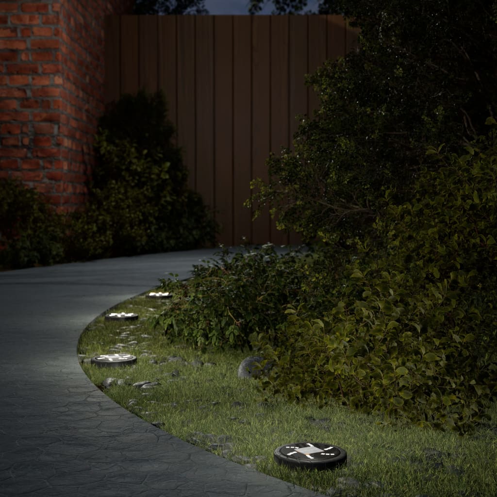 Solárne Zemné Svietidlá S Hrotmi Vonkajšie 12 Ks Teplé Biele