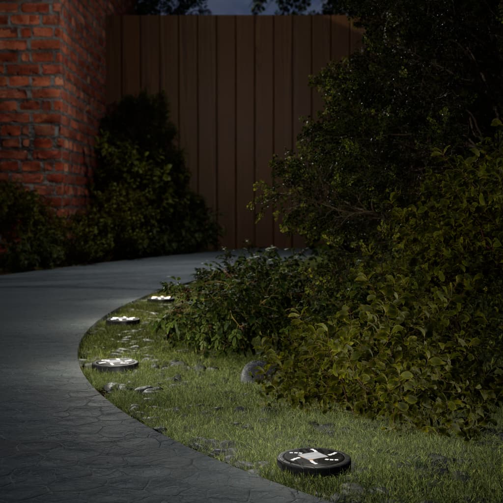 Solárne Zemné Svietidlá S Hrotmi Vonkajšie 12 Ks Teplé Biele