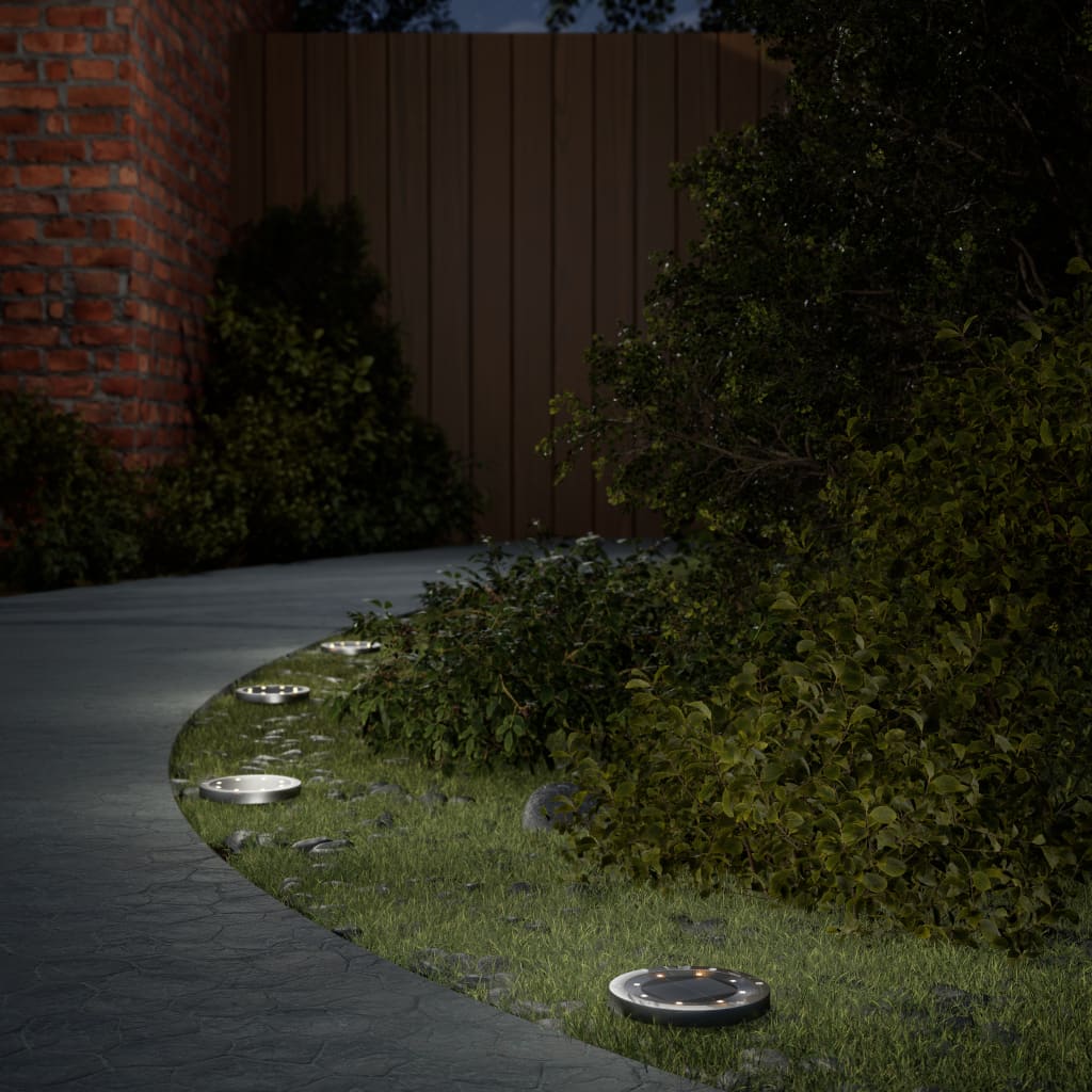 Solárne Zemné Svietidlá S Hrotmi Vonkajšie 12 Ks Teplé Biele