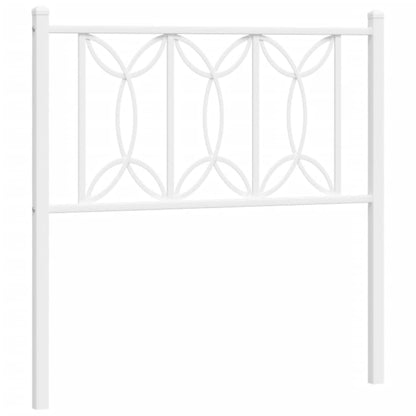 Kovové čelo postele biele 80 cm