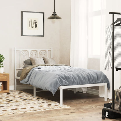 Kovové čelo postele biele 80 cm