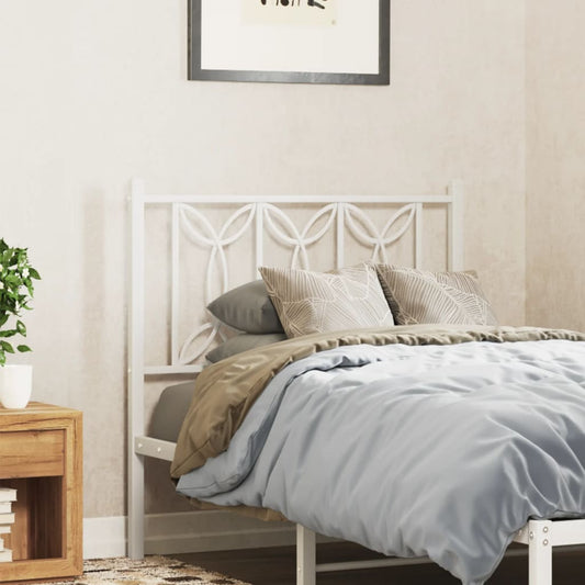 Kovové čelo postele biele 80 cm