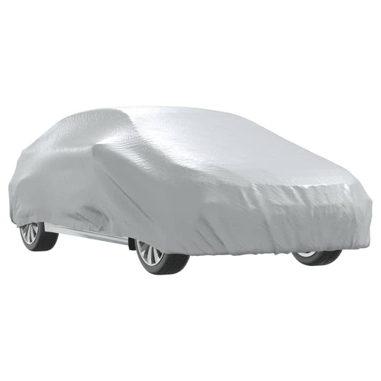 Plachta na auto pre sedan s popruhmi plná strieborná M
