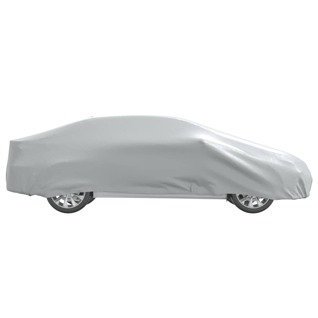 Plachta na auto pre sedan s popruhmi plná strieborná M