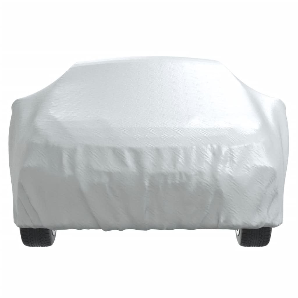 Plachta na auto pre sedan s popruhmi plná strieborná XL