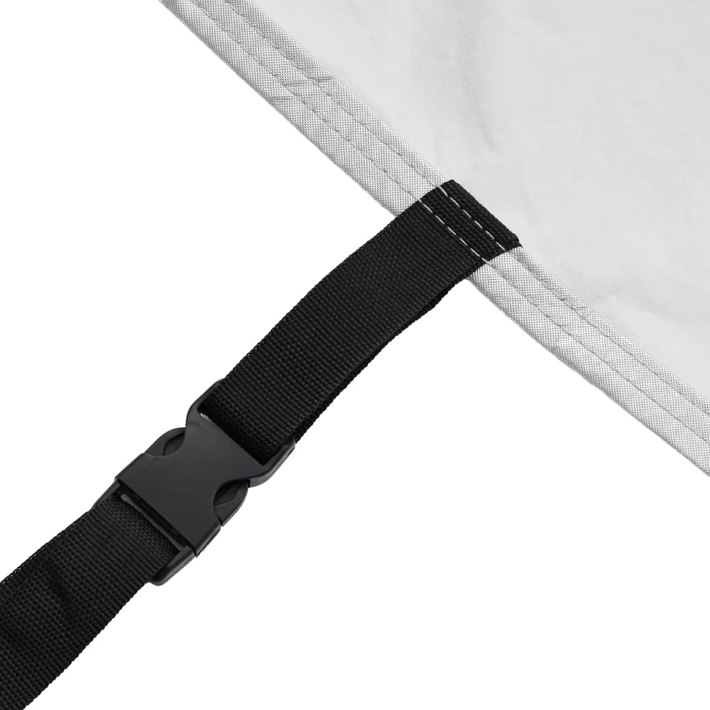 Plachta na auto pre sedan s popruhmi plná strieborná XL