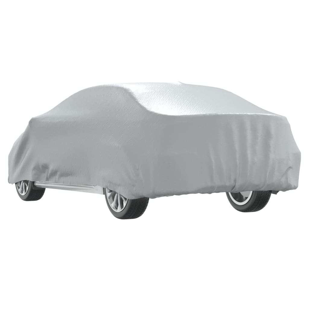 Plachta na auto pre sedan s popruhmi plná strieborná XXL