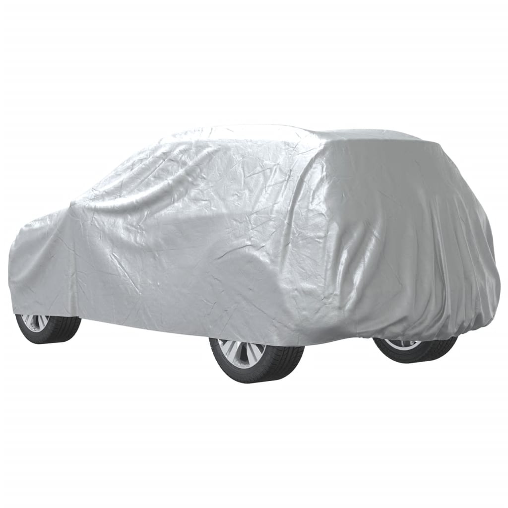 Plachta na auto pre SUV s popruhmi plná strieborná M
