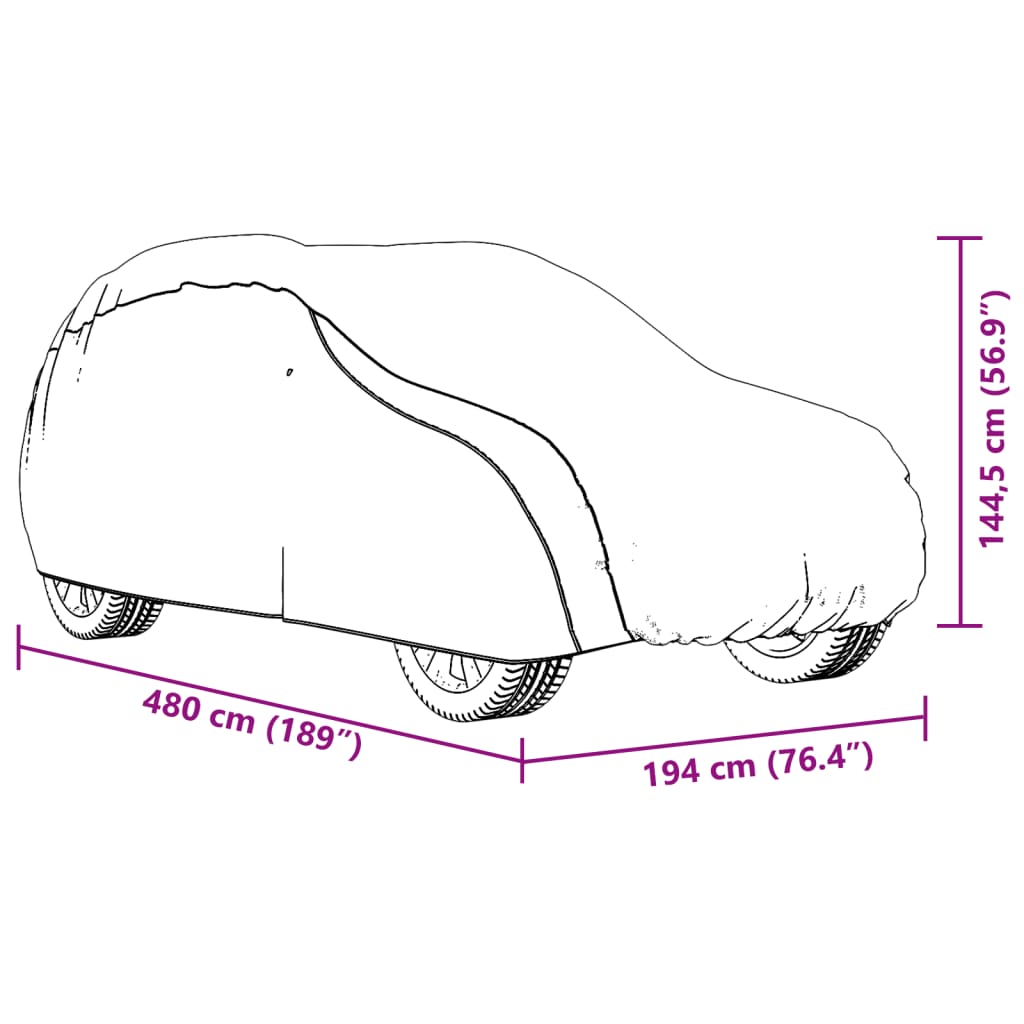 Plachta na auto pre SUV s popruhmi plná strieborná L