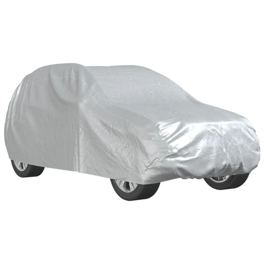 Plachta na auto pre SUV s popruhmi plná strieborná XL