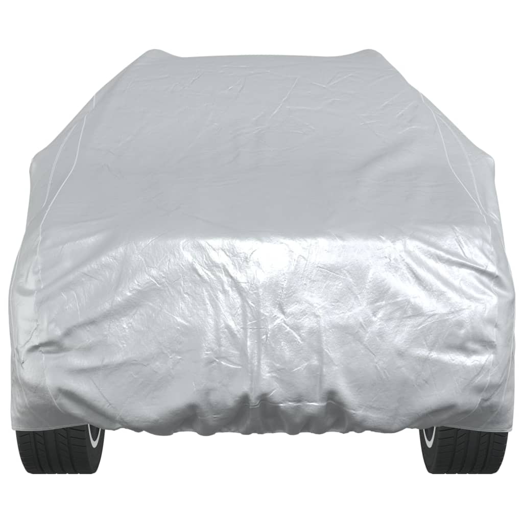 Plachta na auto pre SUV s popruhmi plná strieborná XL