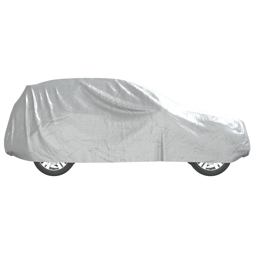 Plachta na auto pre SUV s popruhmi plná strieborná XL