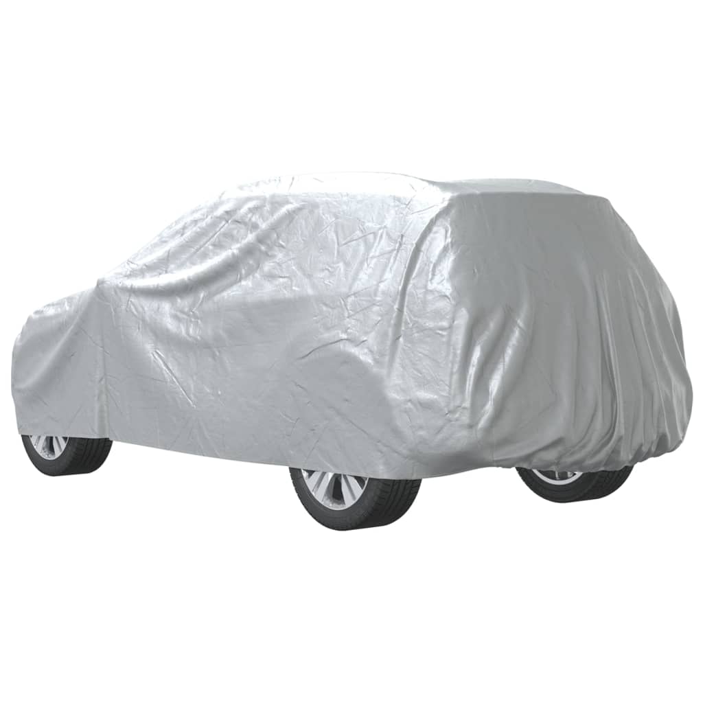 Plachta na auto pre SUV s popruhmi plná strieborná XL