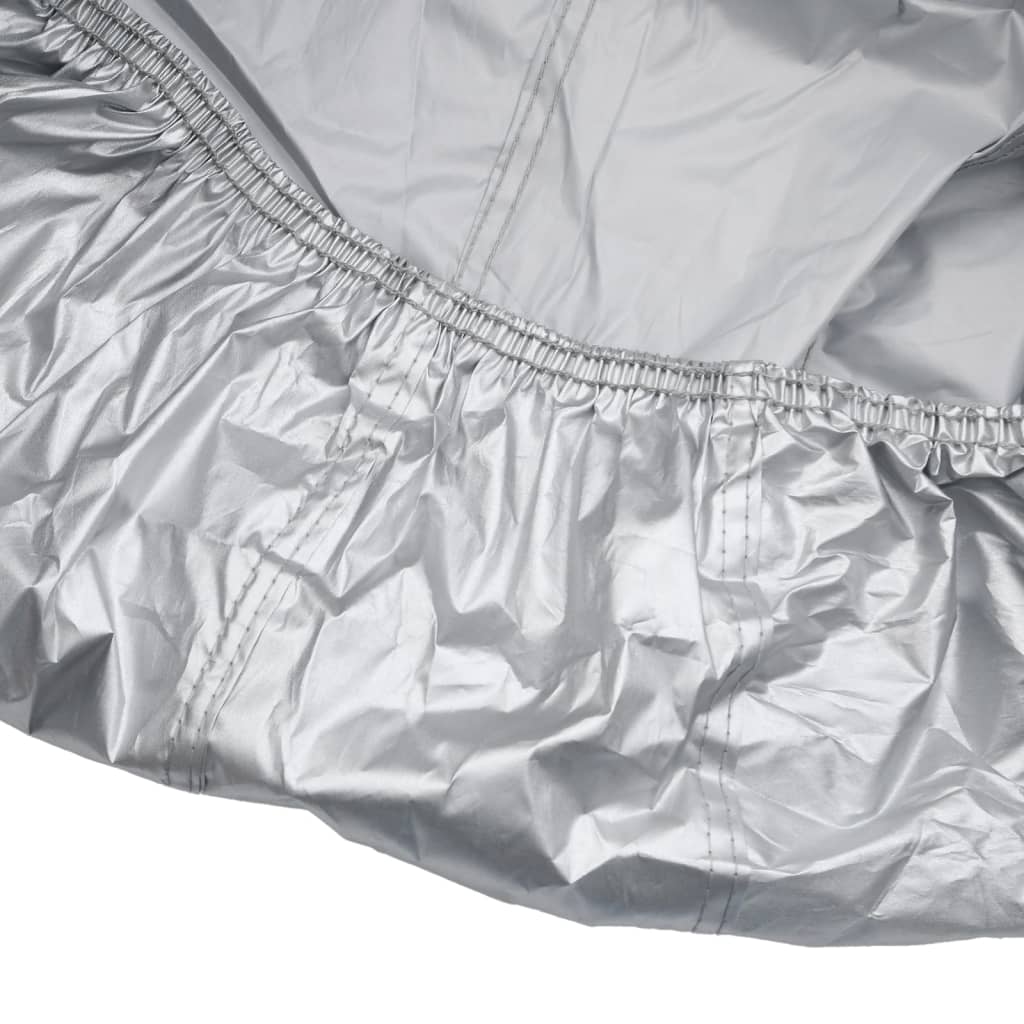 Plachta na auto pre SUV s popruhmi plná strieborná XL