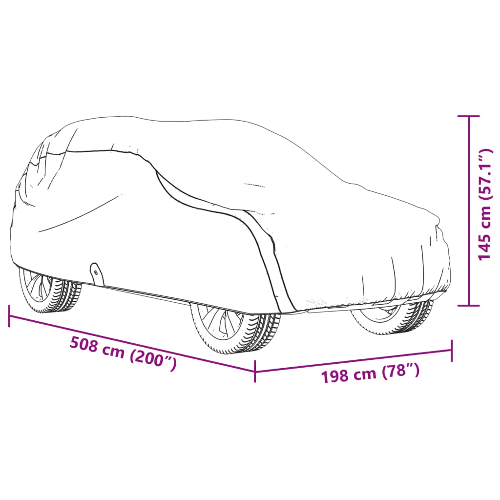 Plachta na auto pre SUV plná sivá XL netkaná textília