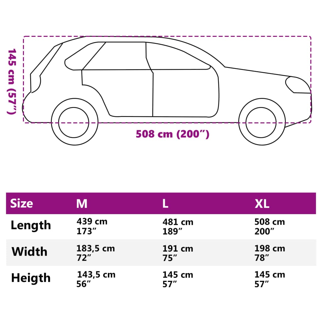 Plachta na auto pre SUV plná sivá XL netkaná textília