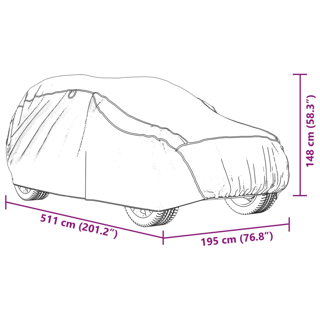 Plachta na auto na ochranu pred krupobitím XL sivá a strieborná