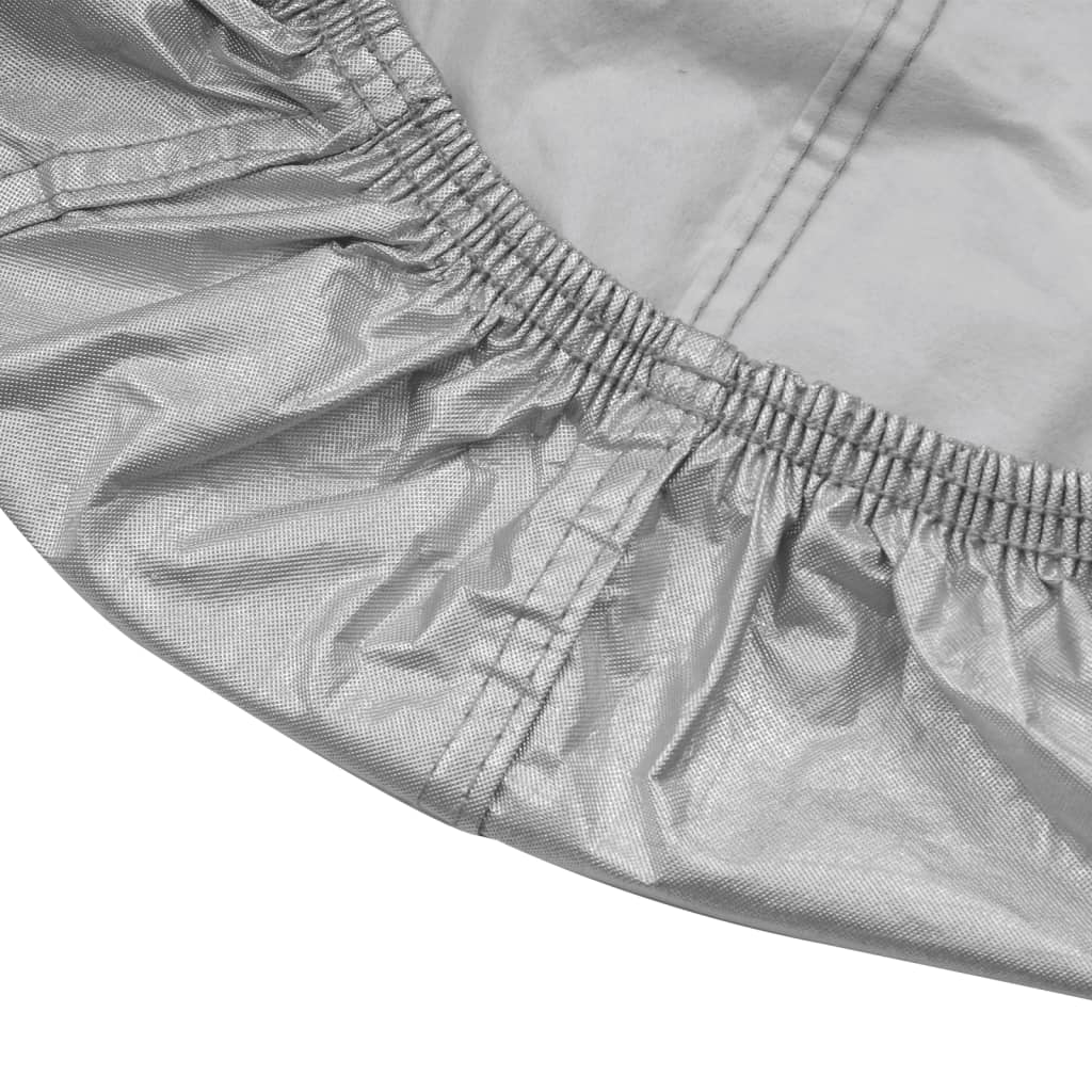 Plachta na auto pre sedan s popruhmi plná strieborná XL PEVA