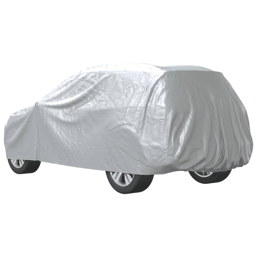 Plachta na auto pre SUV s popruhmi plná strieborná M PEVA
