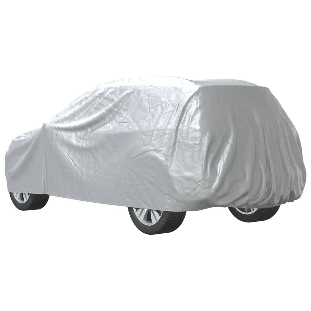 Plachta na auto pre SUV s popruhmi plná strieborná XL PEVA