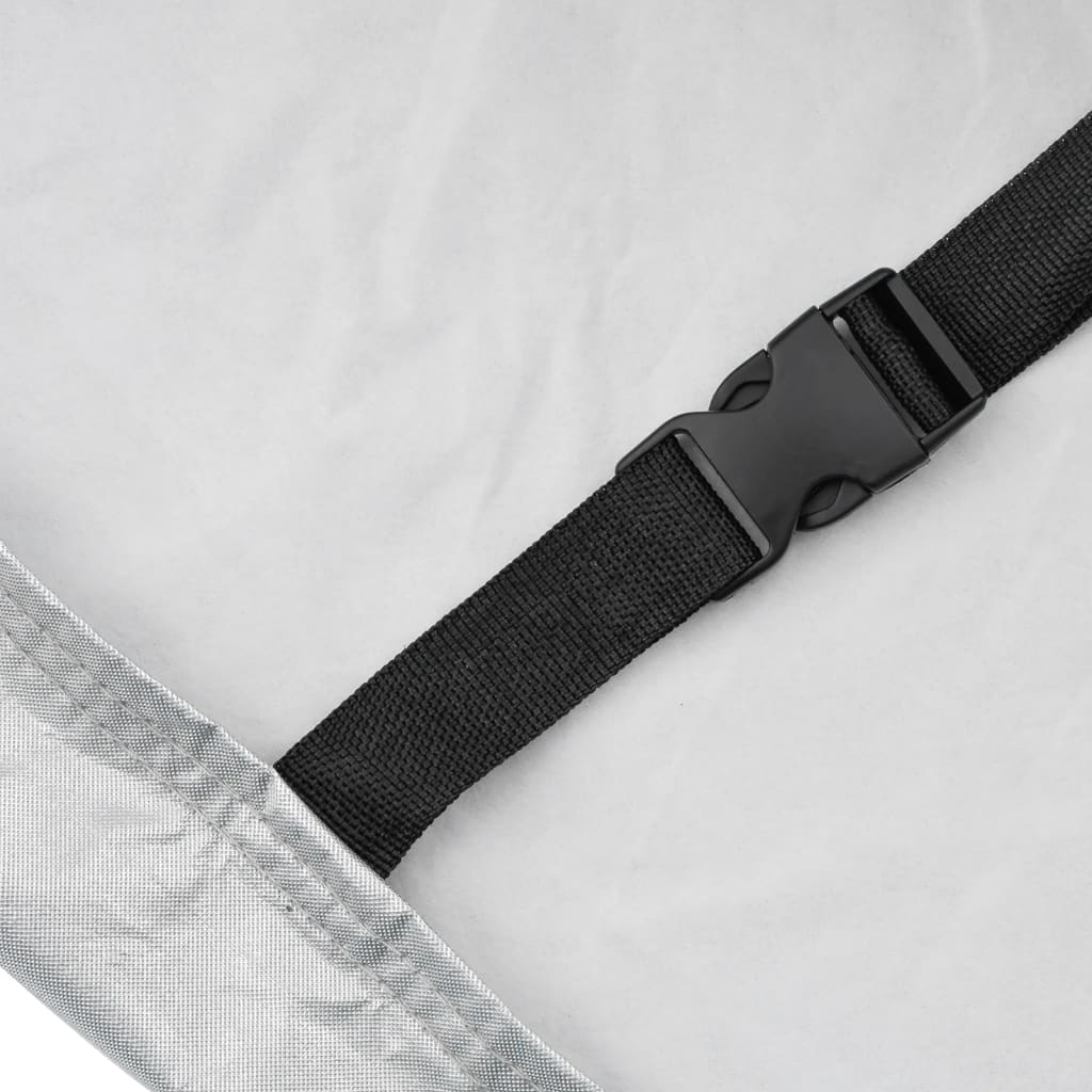 Polovičná plachta na auto s háčikmi strieborná XL PEVA