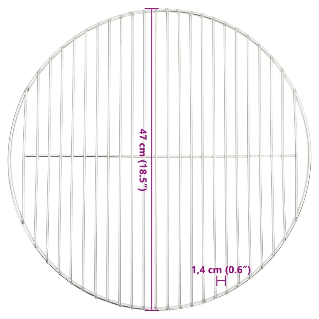 Grilovací rošt okrúhly Ø47 cm 304 nerezová oceľ